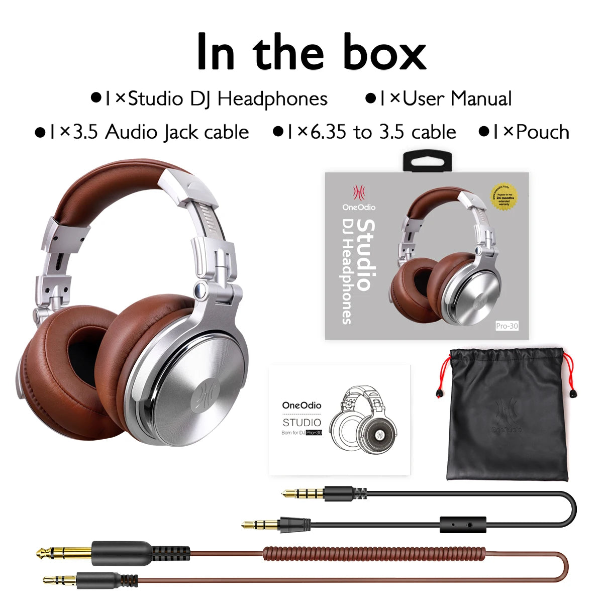 OneOdio Pro 30 Professional Studio DJ Headphones With Microphone
