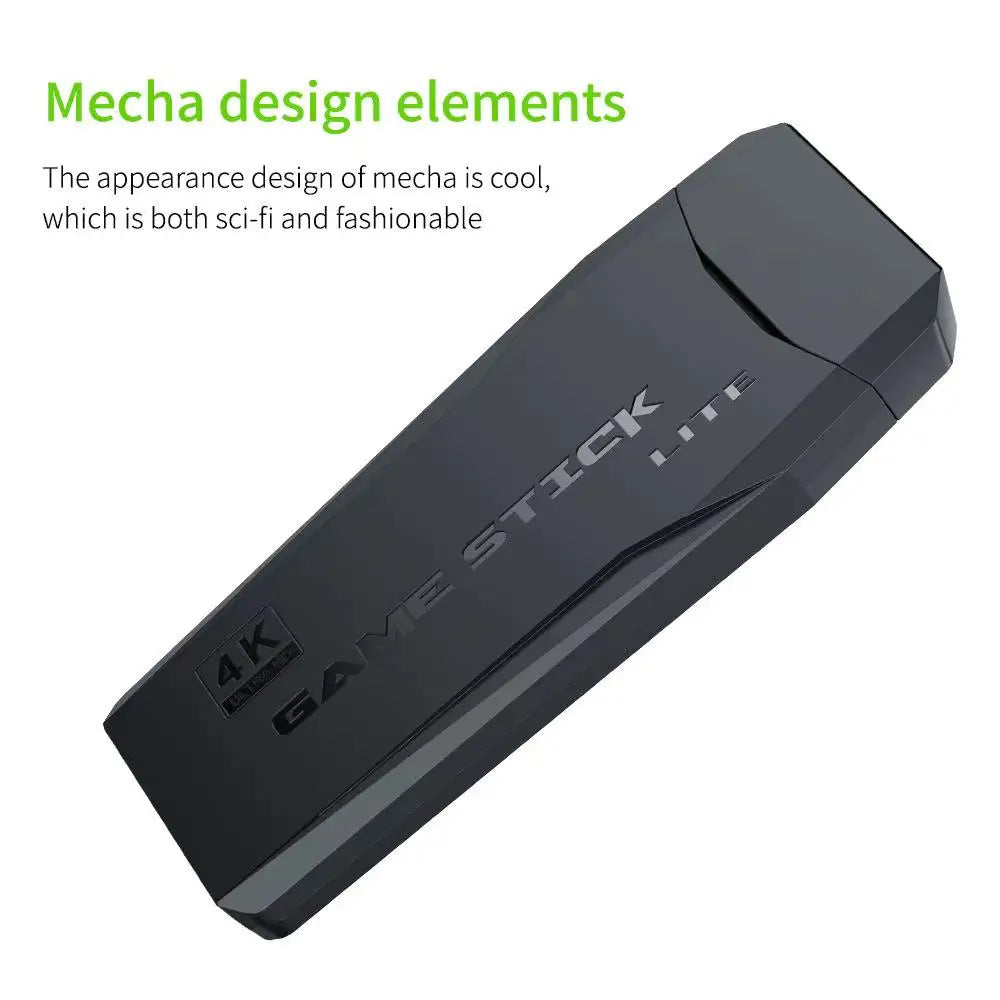 M8 4K Retro Game Stick Console with 10,000 Games & Dual Wireless Controllers