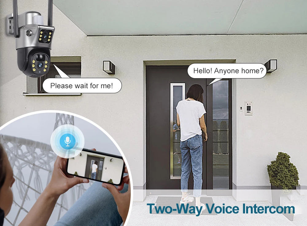 4G/WiFi Solar 4K Dual Lens Outdoor IP Camera with Night Vision