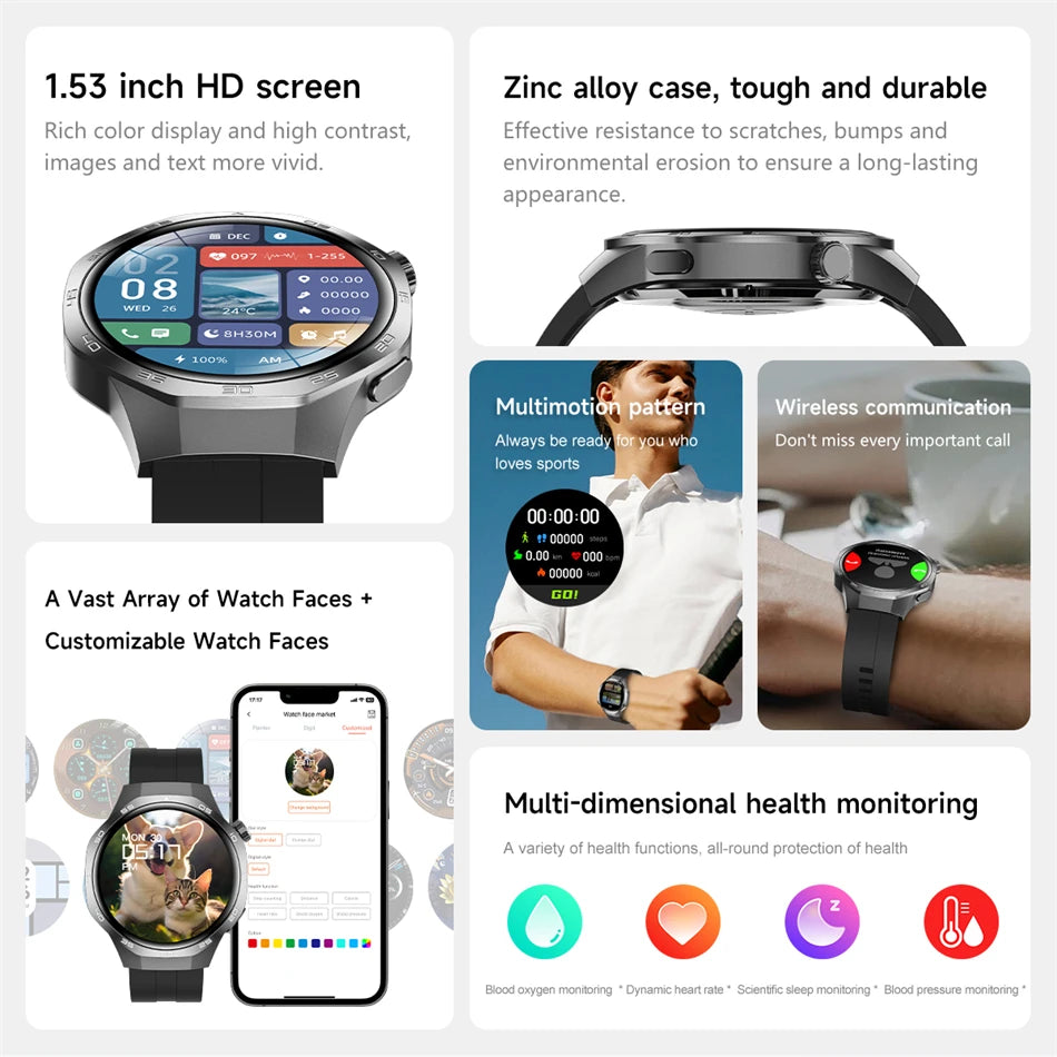 2025 Watch 5 Max Smartwatch AMOLED NFC GPS Bluetooth Call