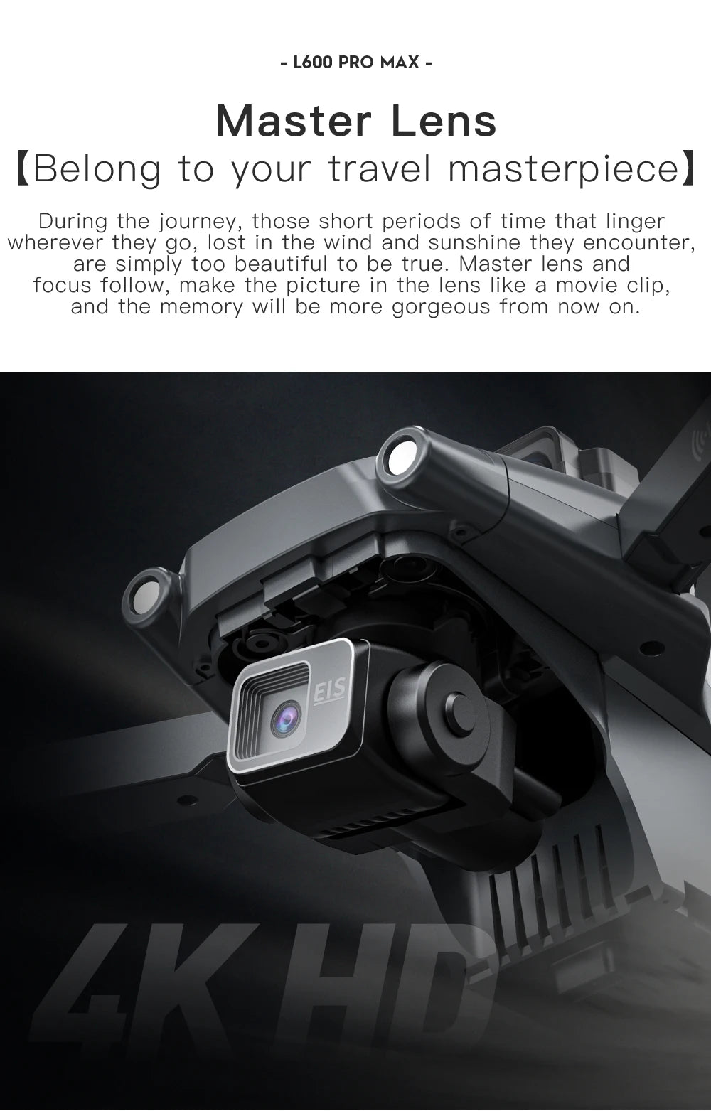 L600 Pro Max 4K GPS Drone with 3-Axis Gimbal & Dual Camera