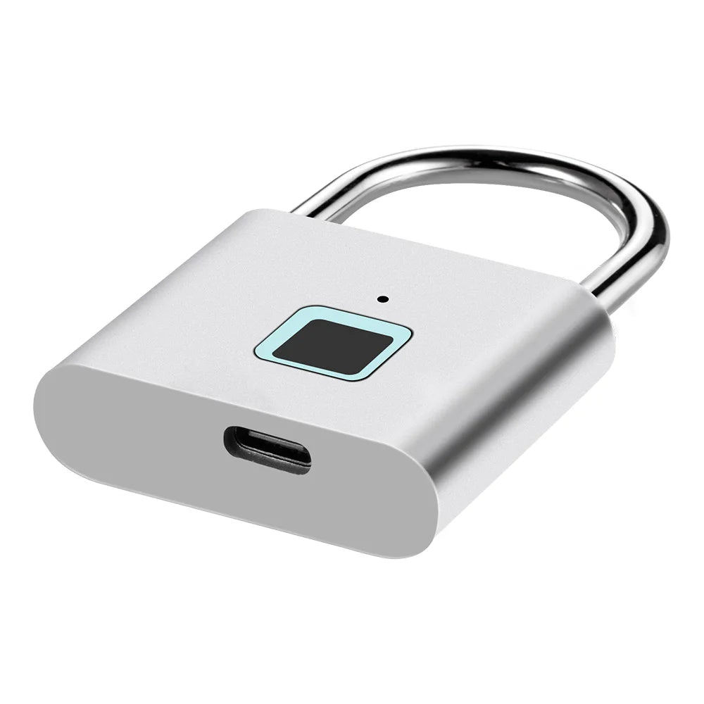 Smart Fingerprint Padlock Keyless Rechargeable Security Lock