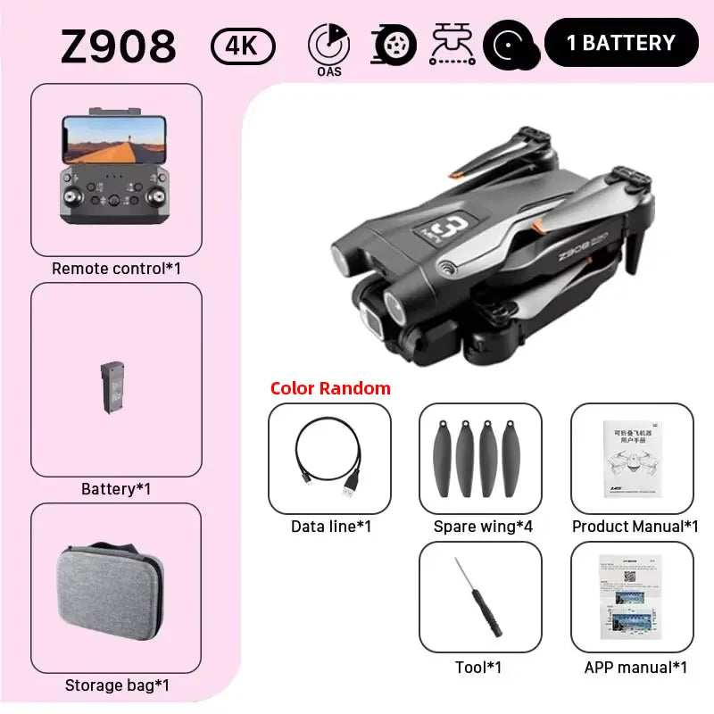 Z908 Pro Max 4K Brushless Drone with Obstacle Avoidance & FPV