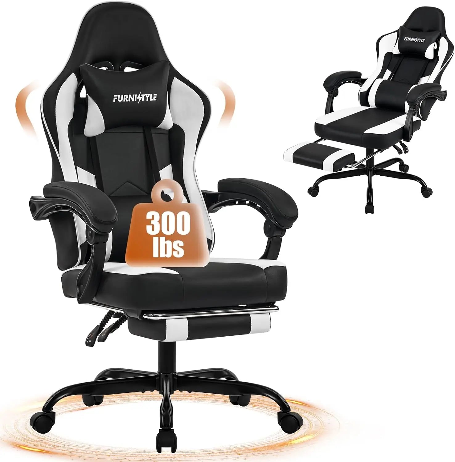 Gaming Chair with Footrest