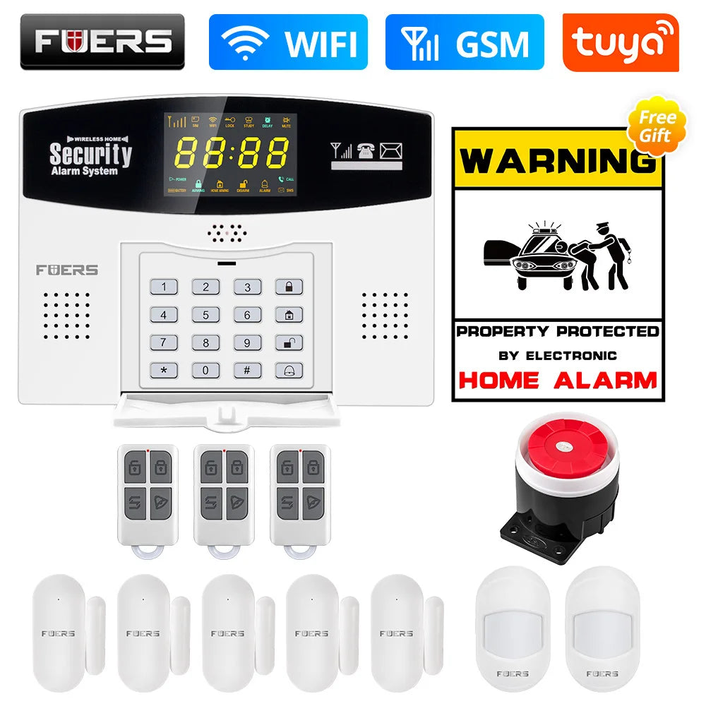 Fuers Tuya Smart WiFi 4G/2G GSM Alarm System