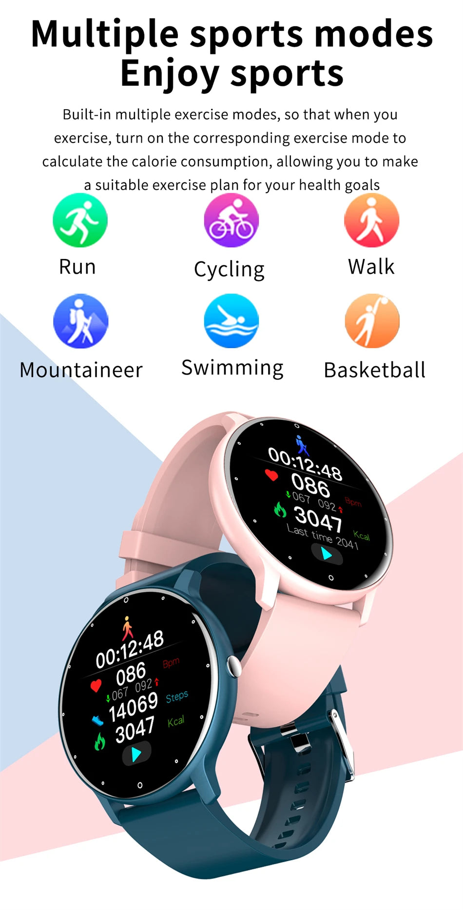 LIGE Smart Watch Bluetooth 5.2 Fitness Tracker IP67 Waterproof