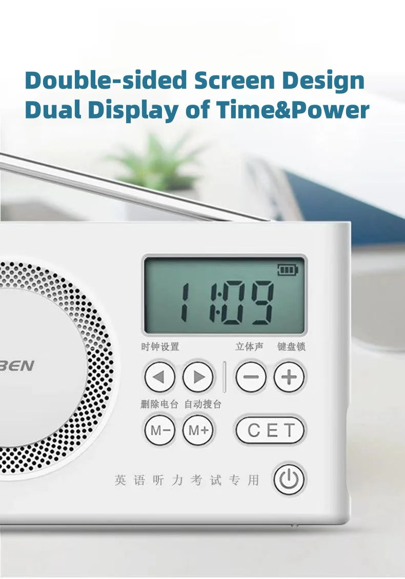 C5S Mini Portable FM Radio with USB Rechargeable Speaker