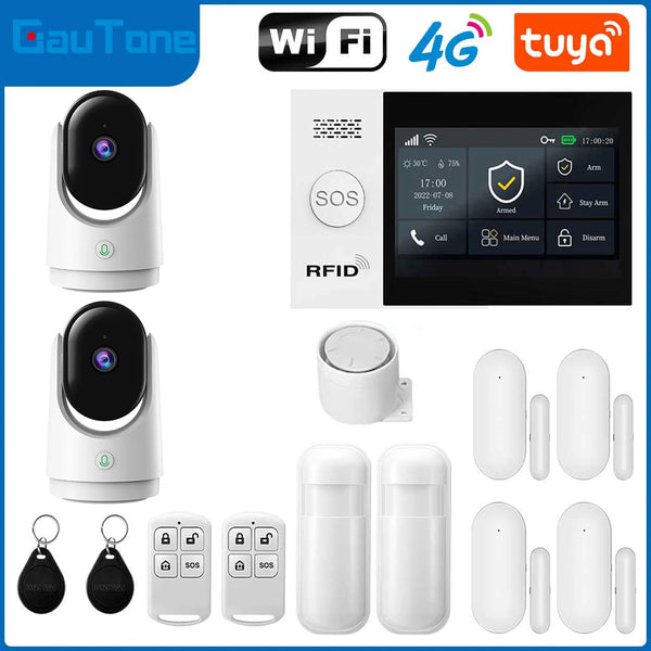 GauTone TUYA WiFi 4G GSM Alarm System