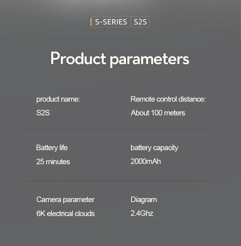 S2S Mini 8K Drone with Obstacle Avoidance & Brushless Motor
