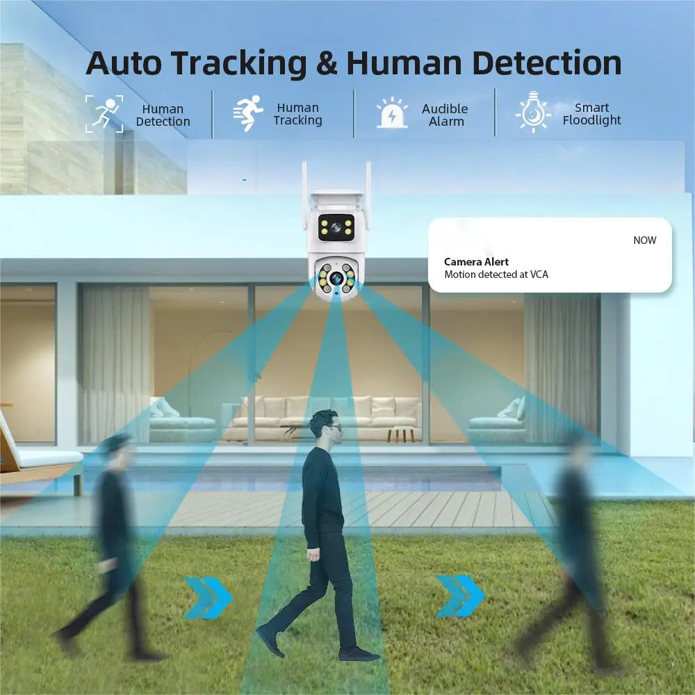 Tuya 8MP WiFi PTZ Dual Lens Security Camera