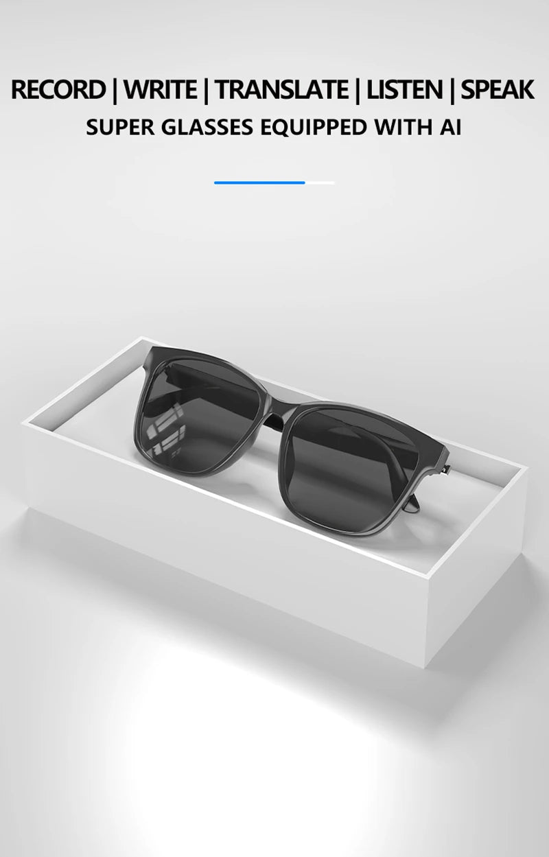 HY-C8 Smart Glasses with AI Translation & Bluetooth Headset