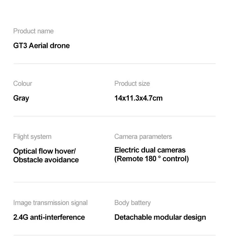 GT3 8K GPS Dual Camera Drone with WiFi FPV & HD Aerial Photography