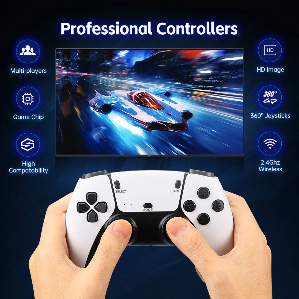M15 4K Retro Game Stick Console with 20,000 Games & Dual Controllers