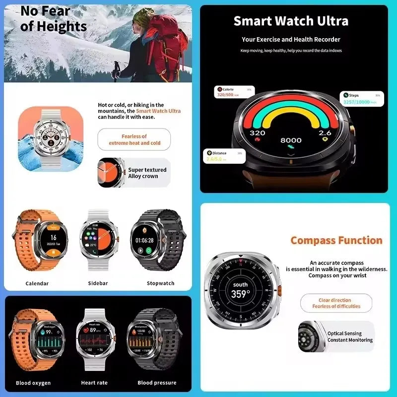 2025 DT Watch 7 Ultra Smartwatch 47mm AMOLED GPS NFC 32GB