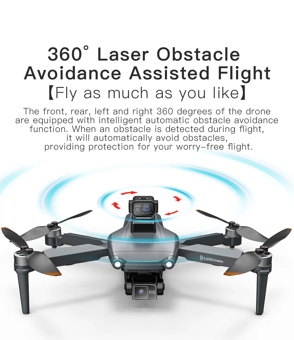L600 Pro Max 4K GPS Drone with 3-Axis Gimbal & Dual Camera