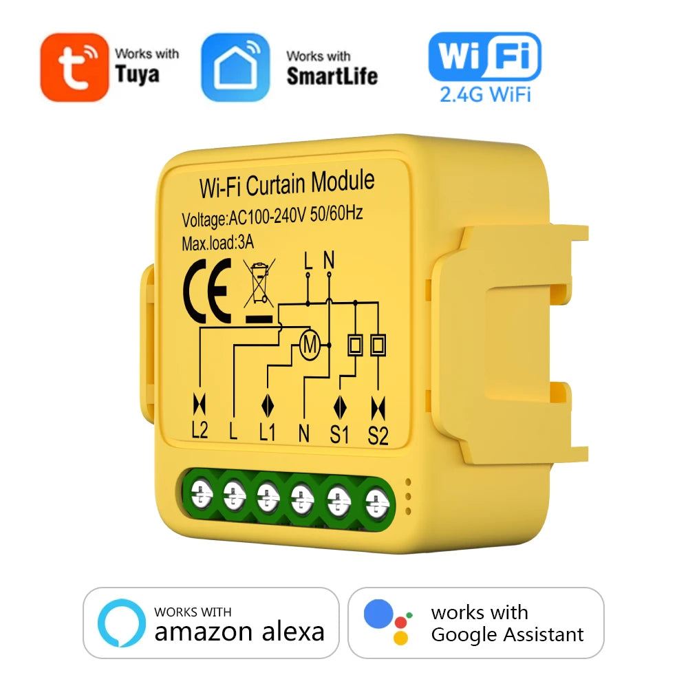 Tuya WiFi Zigbee Smart Curtain Switch Module for Alexa & Google Home