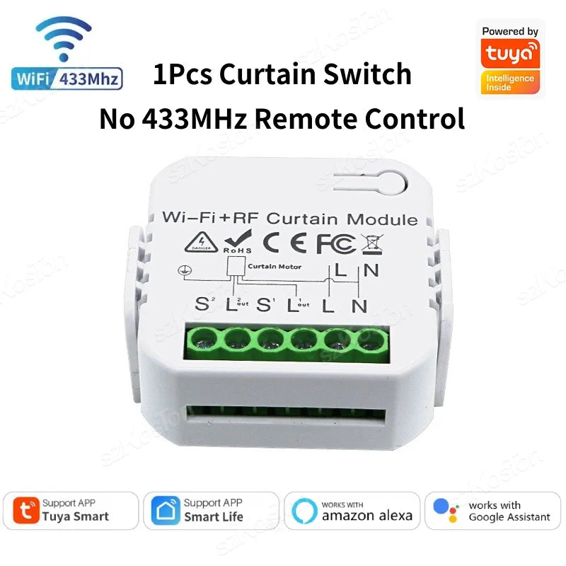 Tuya WiFi Zigbee Smart Curtain Switch Module for Alexa & Google Home