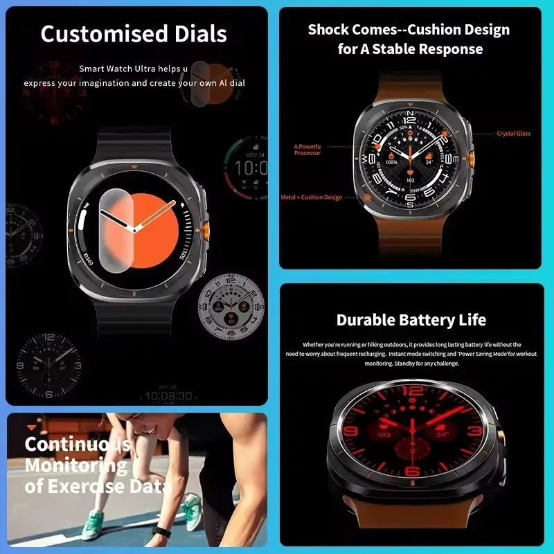 2025 DT Watch 7 Ultra Smartwatch 47mm AMOLED GPS NFC 32GB