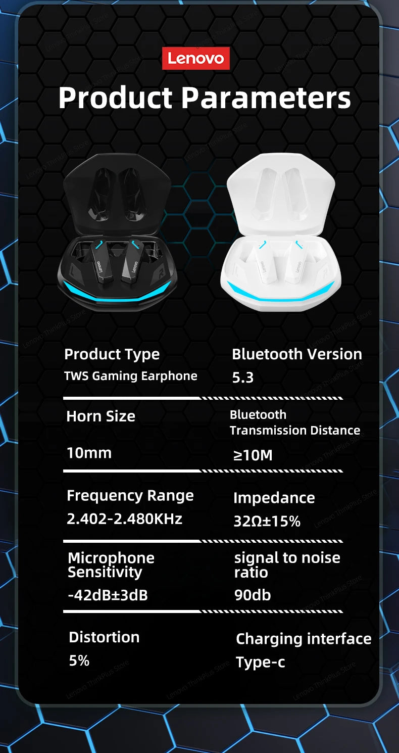 Original Lenovo GM2 Pro Bluetooth Wireless Earbuds