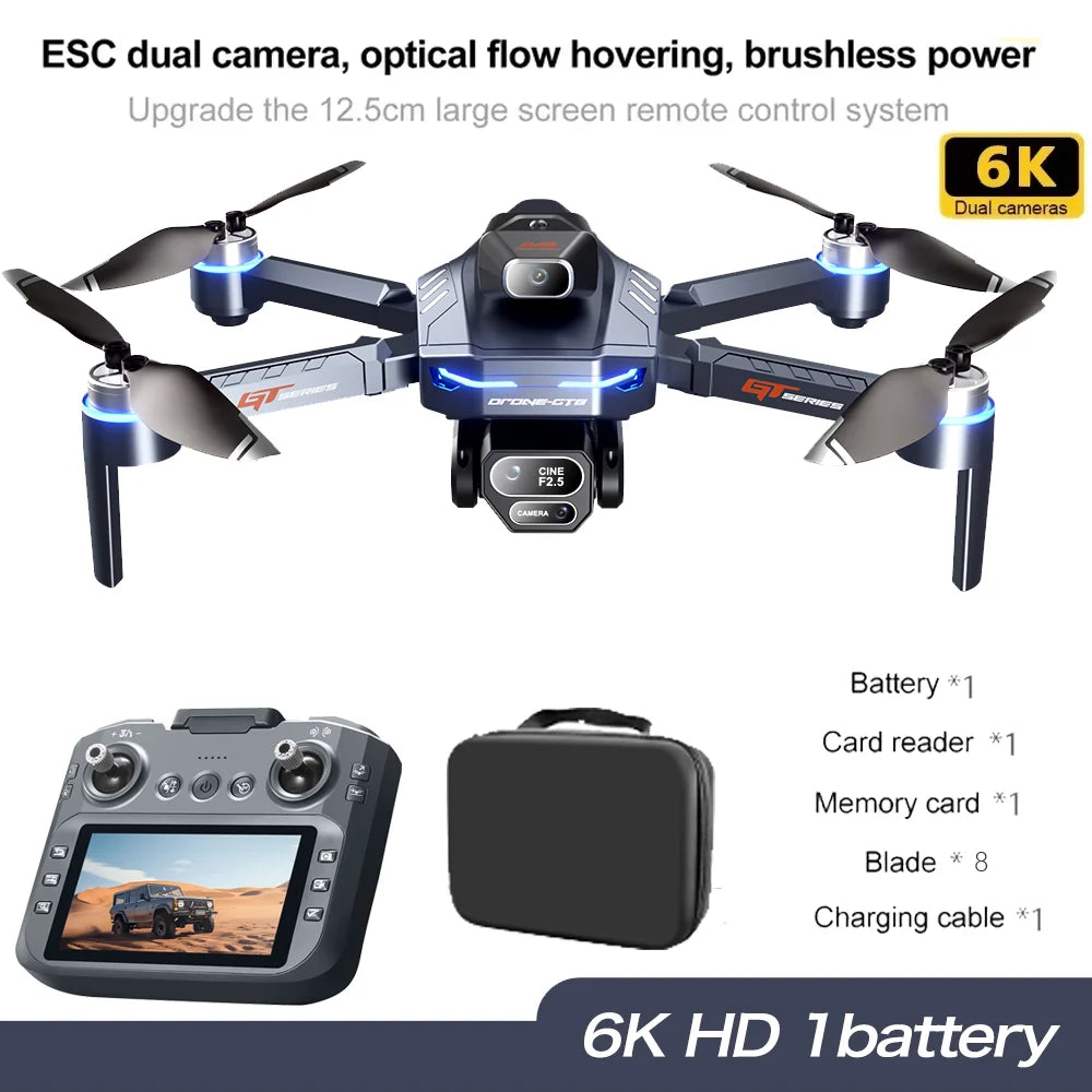 GT8 8K Dual Camera GPS Drone with Brushless Motor & FPV 2025