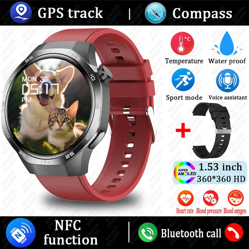 2025 Watch 5 Max Smartwatch AMOLED NFC GPS Bluetooth Call