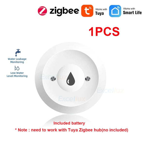 Tuya Zigbee Smart Water Leak Sensor Flood Alarm Detector