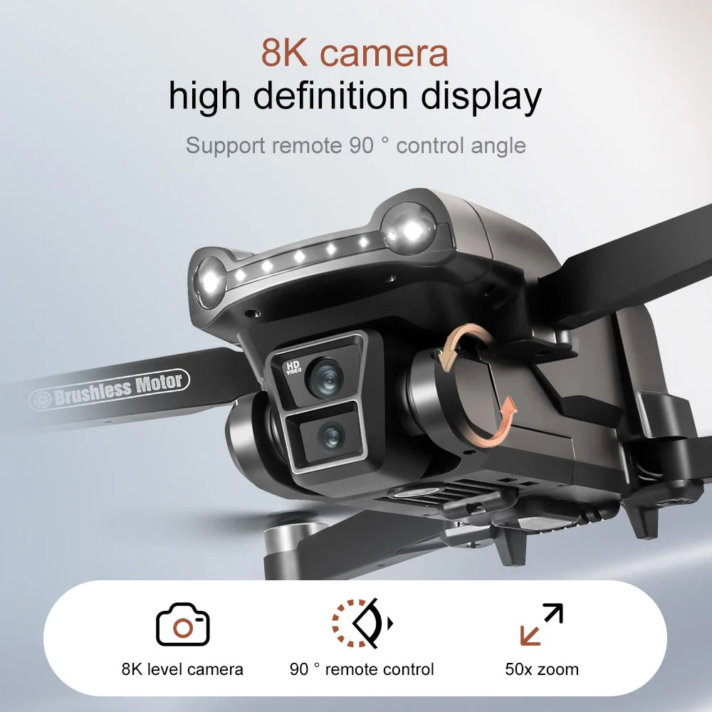 V198MAX 8K FPV Drone with Brushless Motor & Obstacle Avoidance