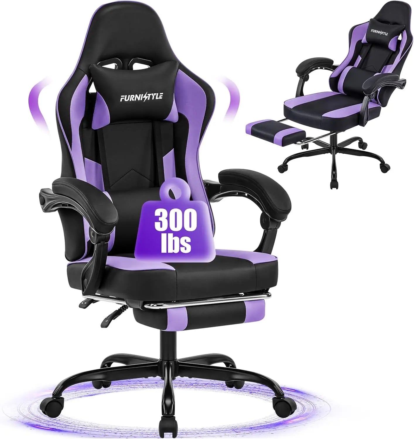 Gaming Chair with Footrest