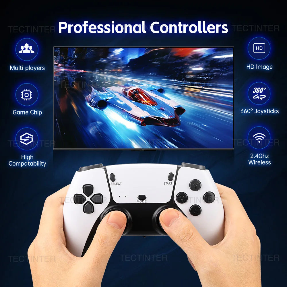 M15 4K Retro Game Stick Console with 20,000 Games & Dual Controllers