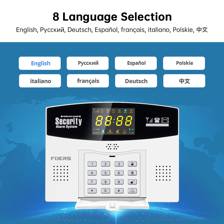 Fuers Tuya Smart WiFi 4G/2G GSM Alarm System