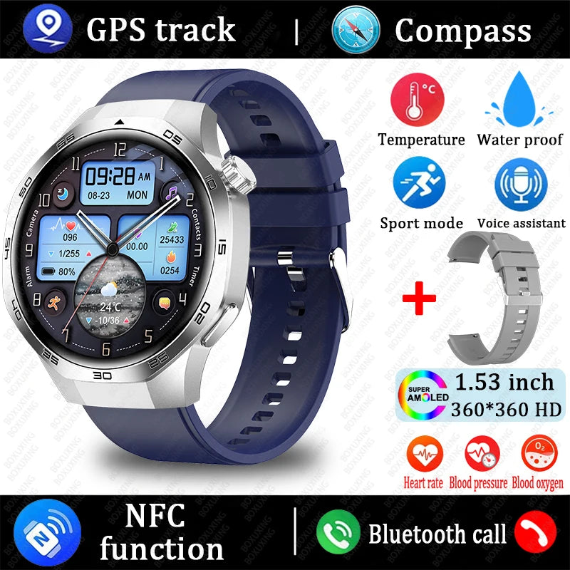 2025 Watch 5 Max Smartwatch AMOLED NFC GPS Bluetooth Call