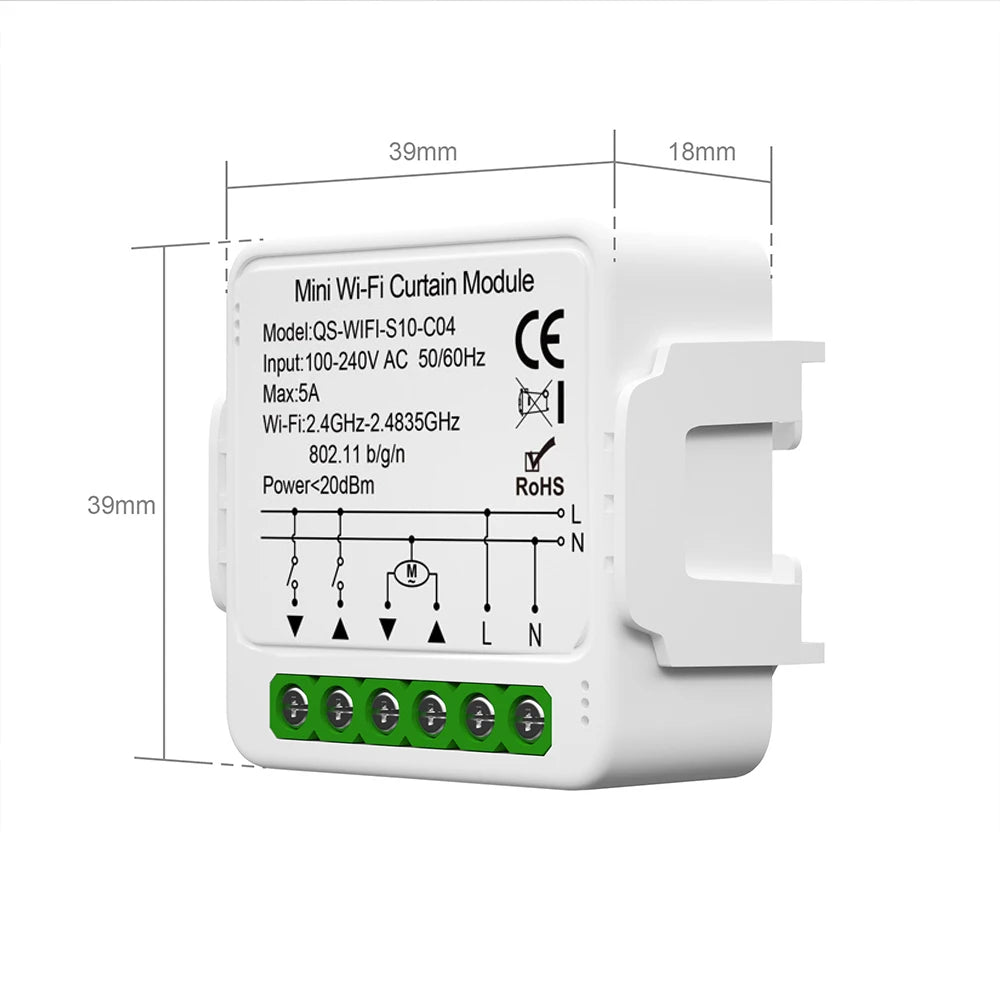 Tuya WiFi Zigbee Smart Curtain Switch Module for Alexa & Google Home
