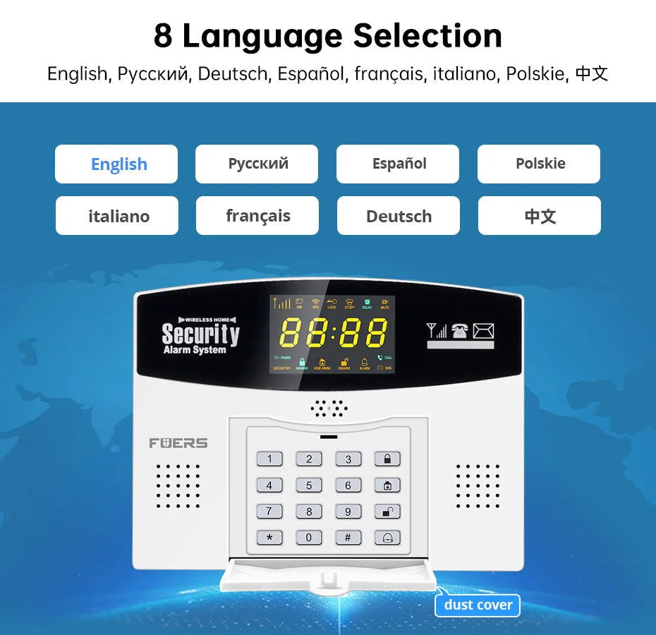 Fuers Tuya Smart WiFi 4G/2G GSM Alarm System