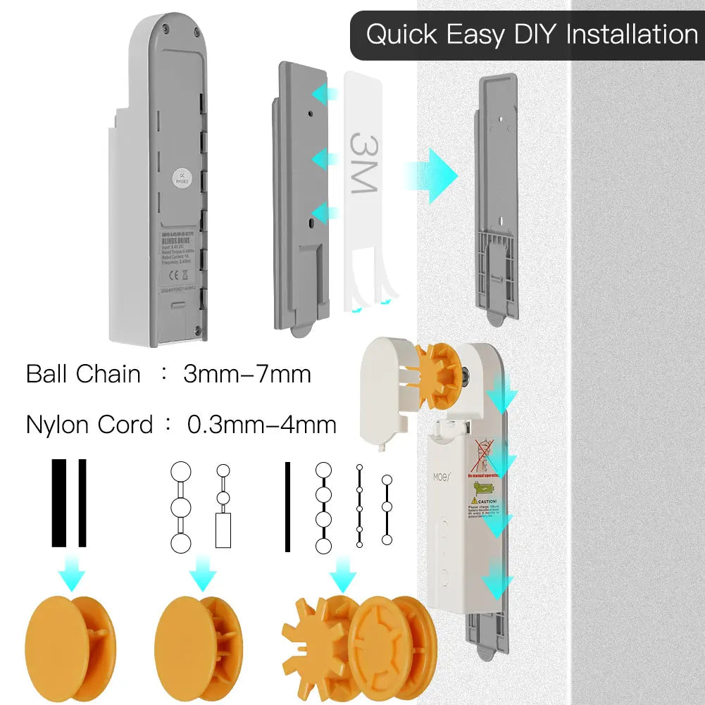Zigbee Smart Roller Blinds Motor with Tuya App & Voice Control