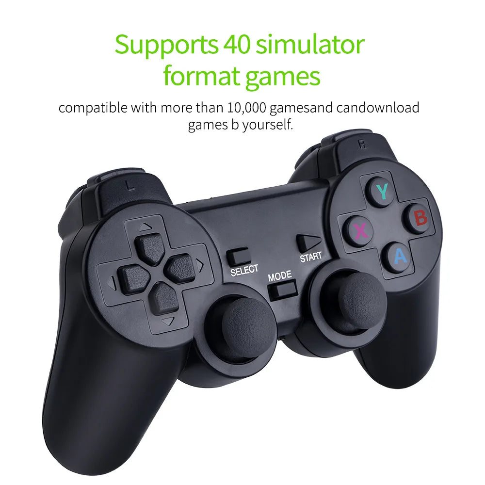 M8 4K Retro Game Stick Console with 10,000 Games & Dual Wireless Controllers