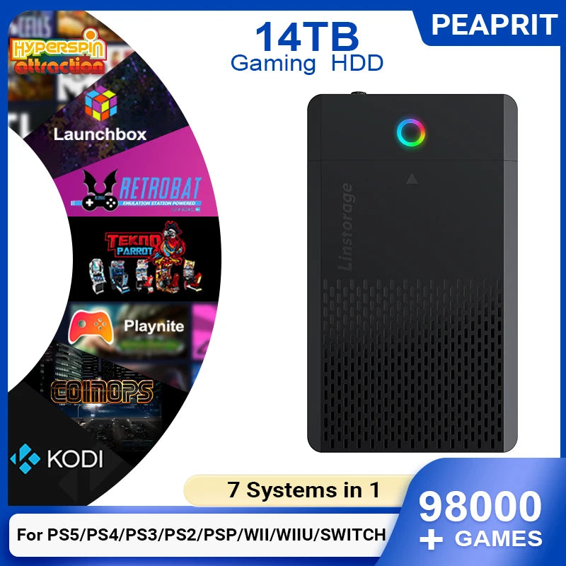 14TB Gaming HDD with 98K+ Retro Games & Launchbox System