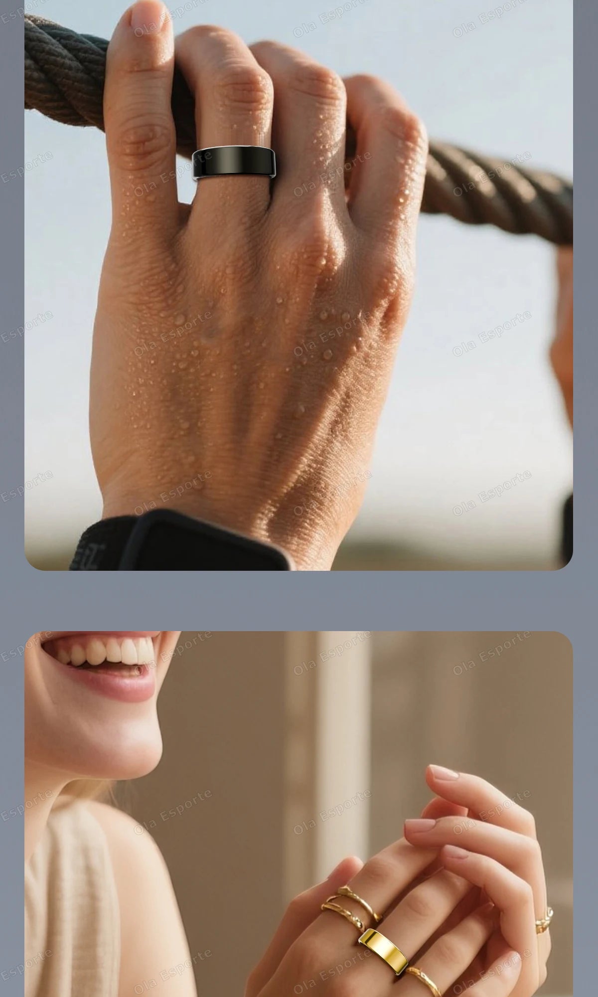 2025 Smart Ring with Heart Rate, Sleep & Fitness Tracking IP68 Waterproof