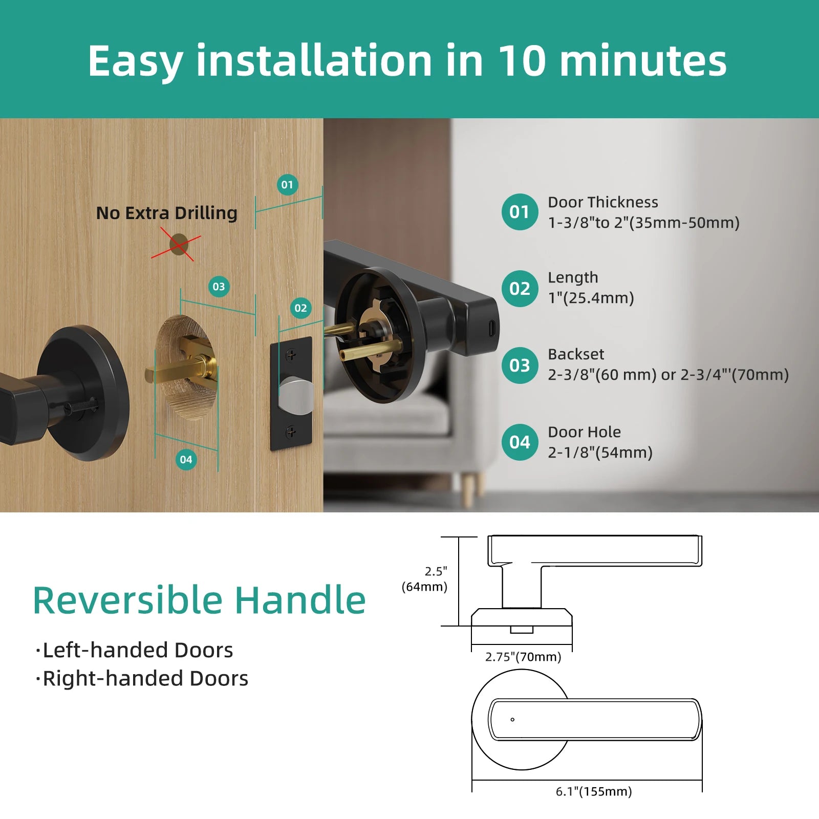 Smart Fingerprint Door Lock with Keypad & App Control