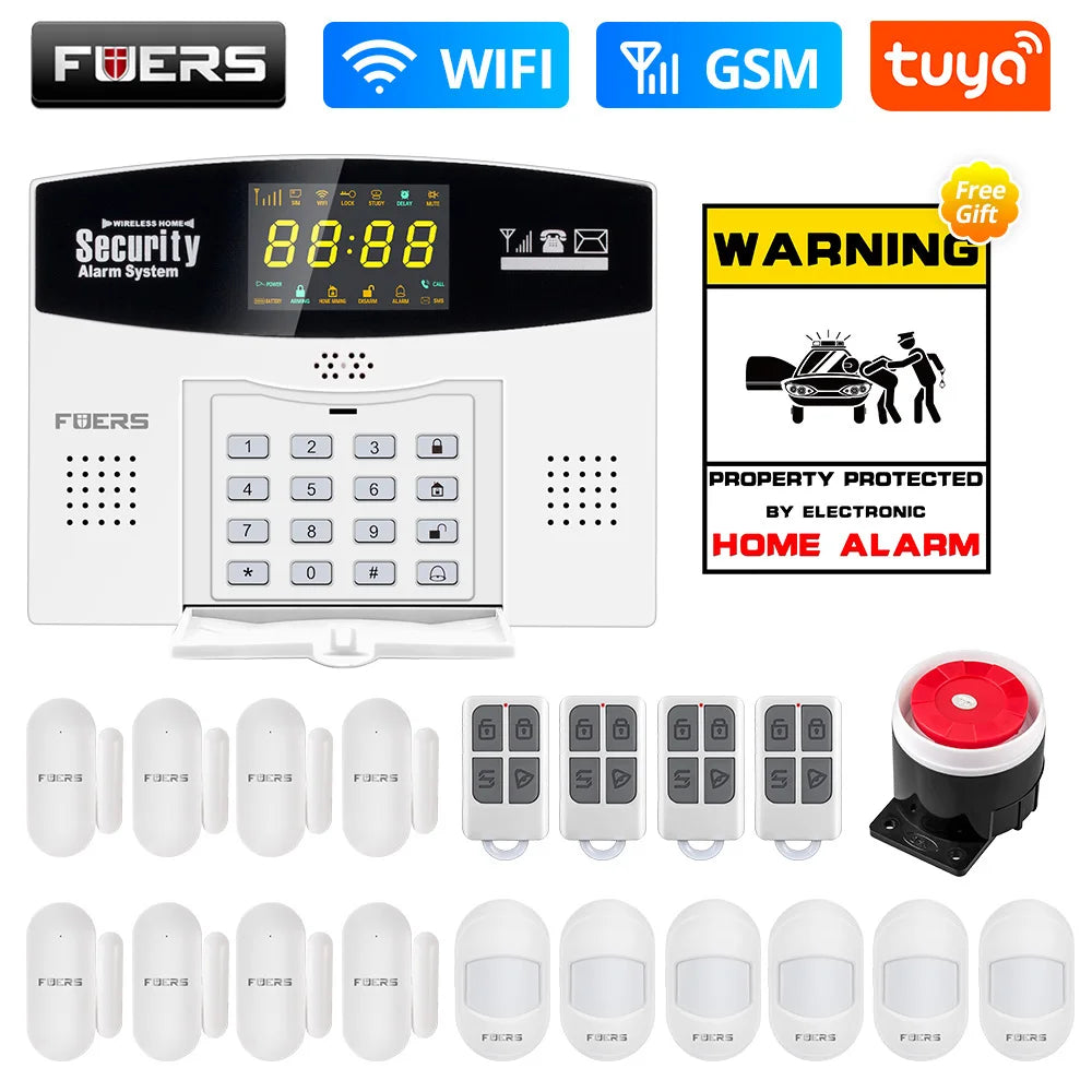 Fuers Tuya Smart WiFi 4G/2G GSM Alarm System
