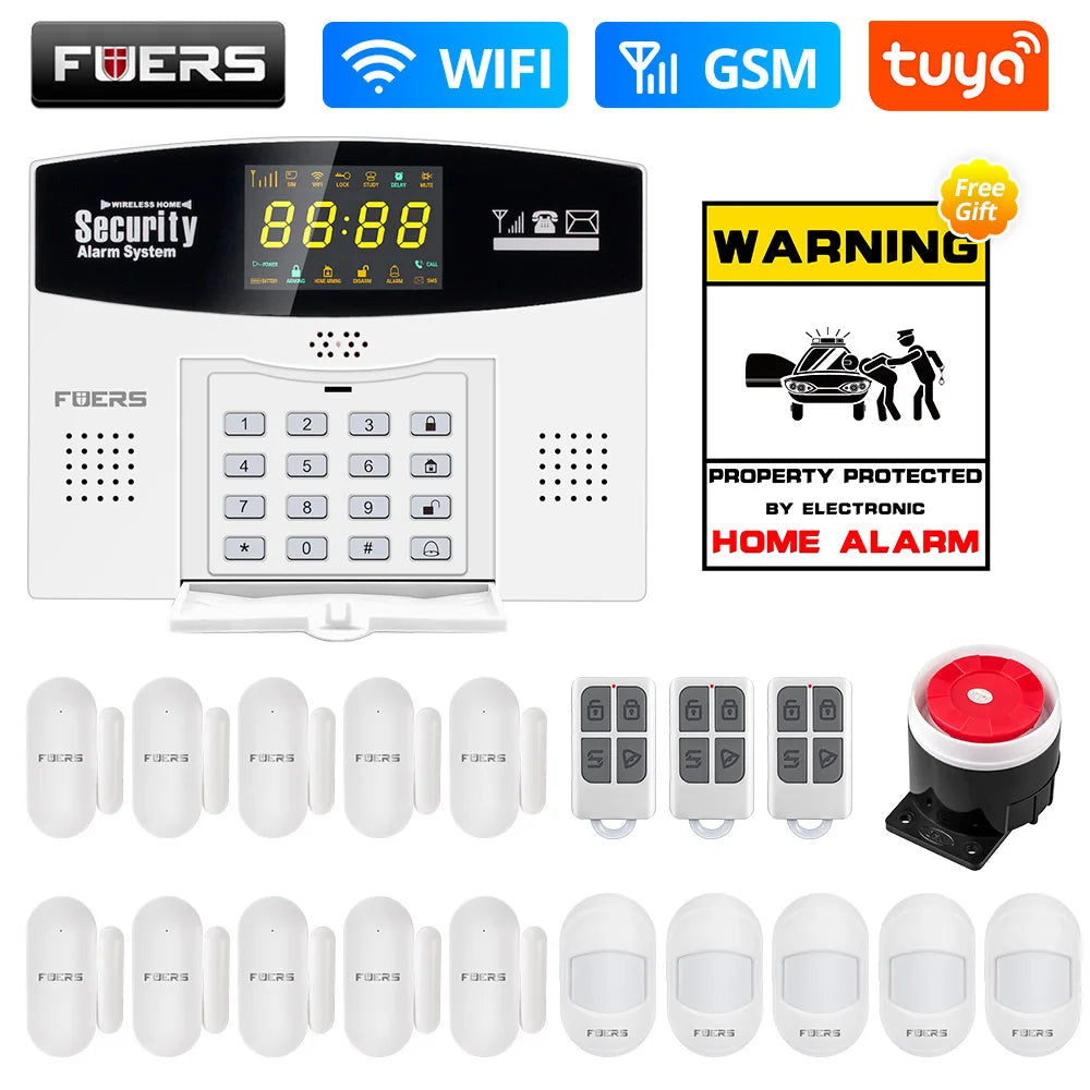 Fuers Tuya Smart WiFi 4G/2G GSM Alarm System