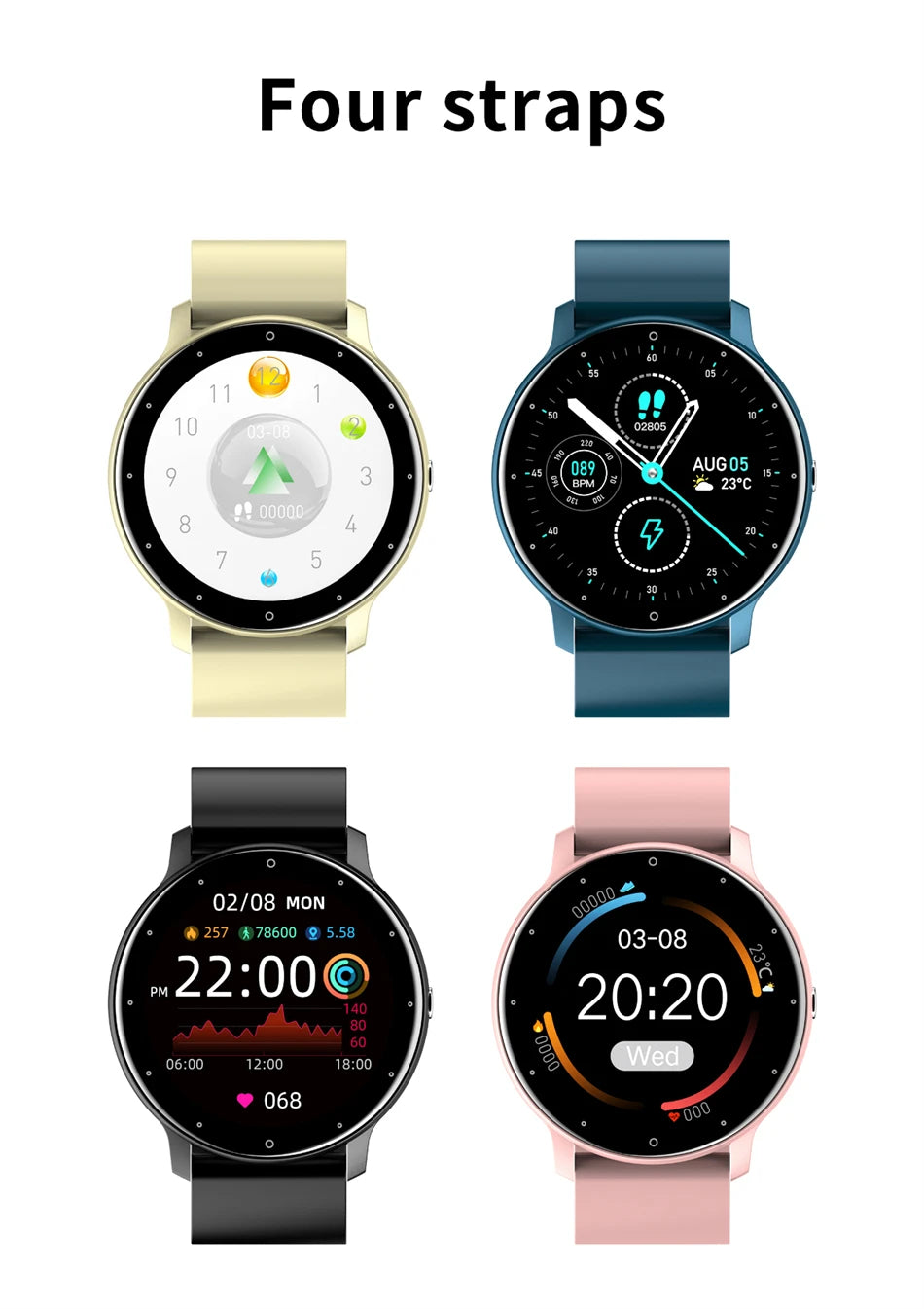 LIGE Smart Watch Bluetooth 5.2 Fitness Tracker IP67 Waterproof