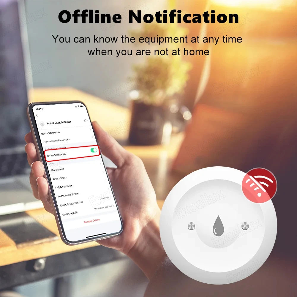 Tuya Zigbee Smart Water Leak Sensor Flood Alarm Detector