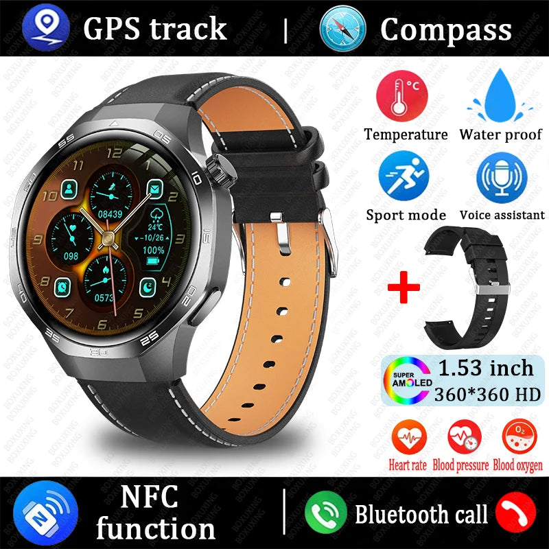 2025 Watch 5 Max Smartwatch AMOLED NFC GPS Bluetooth Call