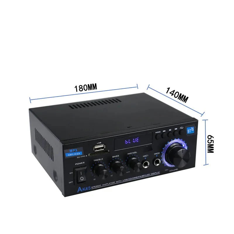 AK45 HiFi Bluetooth Stereo Audio Amplifier 2.0 Channel 350W×2