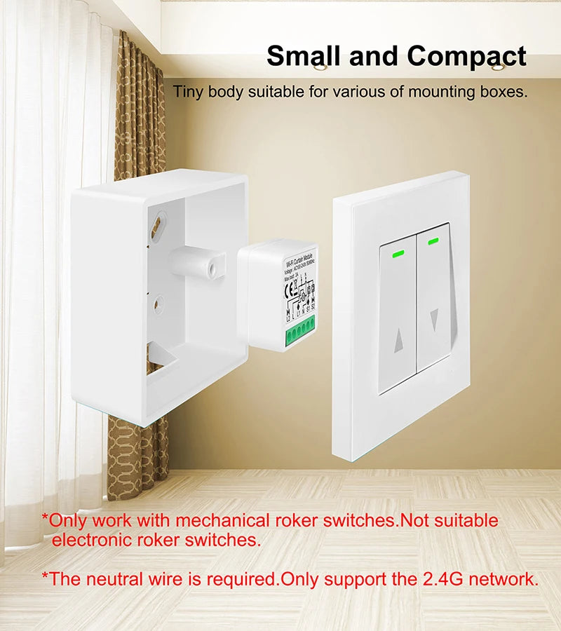 Tuya WiFi Zigbee Smart Curtain Switch Module for Alexa & Google Home