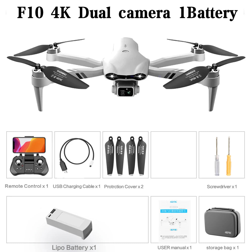 4DRC F10 GPS 6K Dual Camera Foldable Drone with Obstacle Avoidance