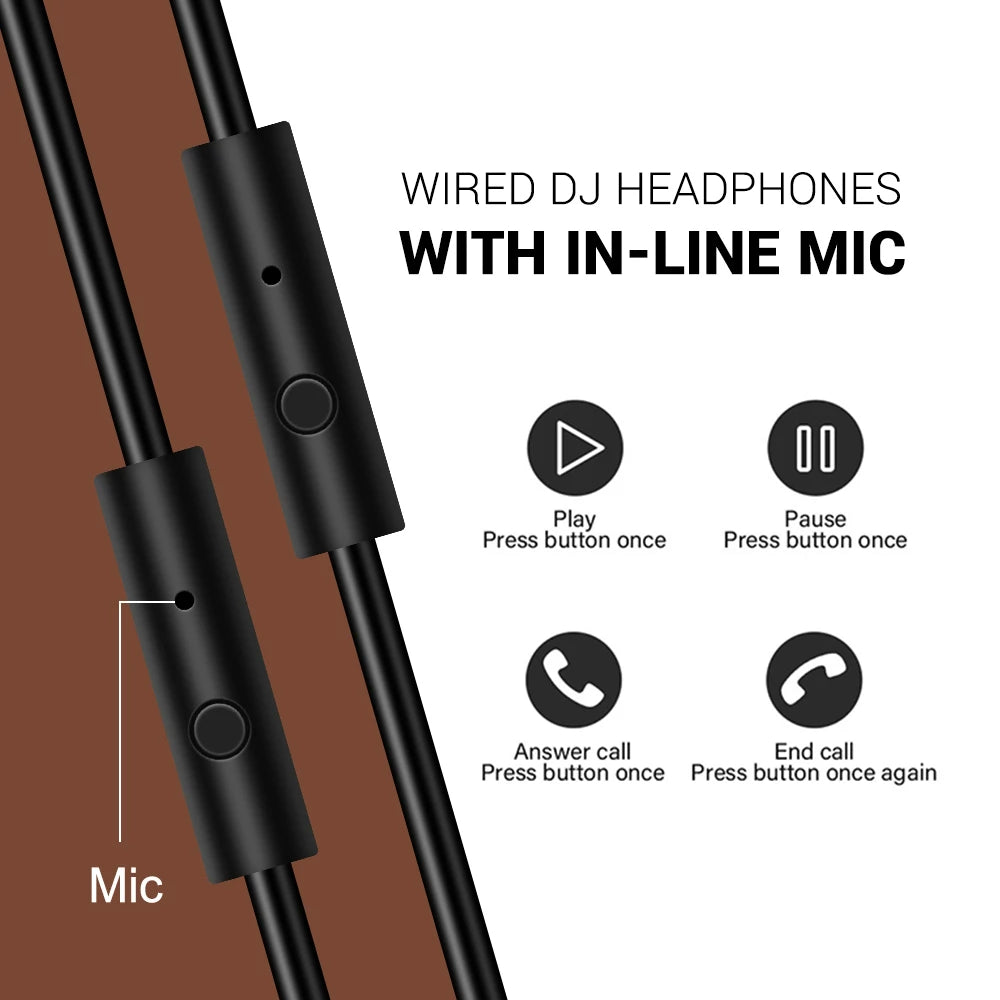 OneOdio Pro 30 Professional Studio DJ Headphones With Microphone