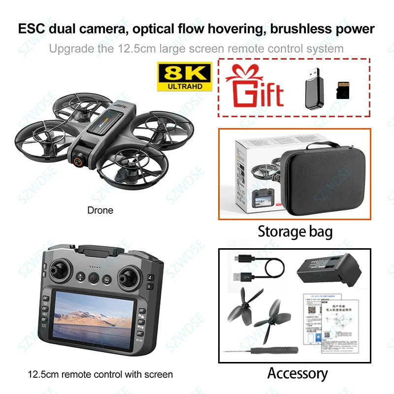 S156 8K Dual Camera WiFi Drone with Remote Control & HD FPV