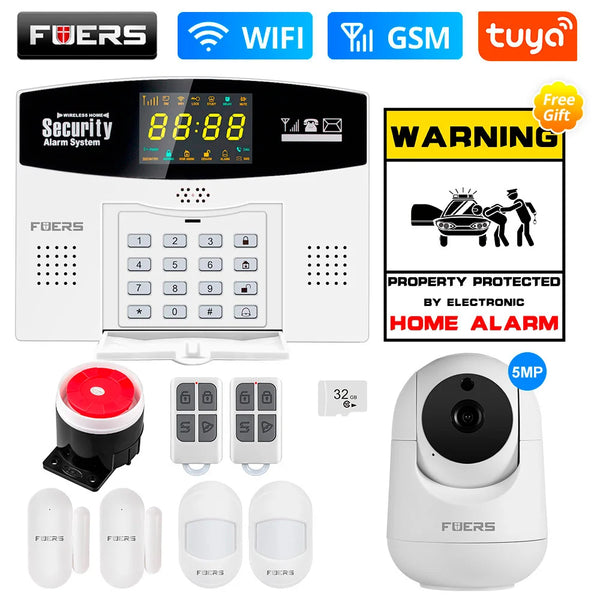 Fuers Tuya Smart WiFi 4G/2G GSM Alarm System