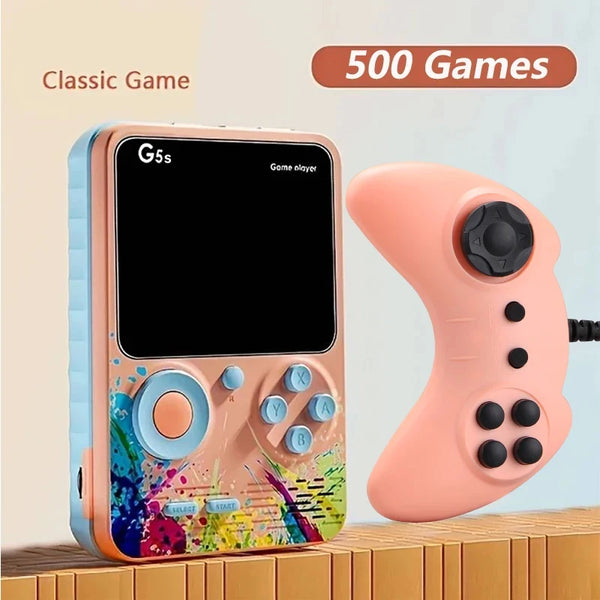 G5S Mini Retro Handheld Game Console with 500 Built-in Games